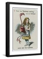 Alice and the Flamingo-John Tenniel-Framed Giclee Print