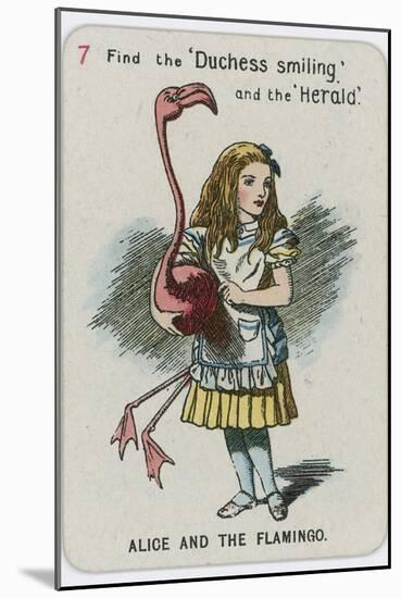 Alice and the Flamingo-John Tenniel-Mounted Giclee Print