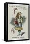Alice and the Flamingo-John Tenniel-Framed Stretched Canvas