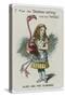 Alice and the Flamingo-John Tenniel-Stretched Canvas
