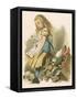 Alice and the Jury-John Tenniel-Framed Stretched Canvas