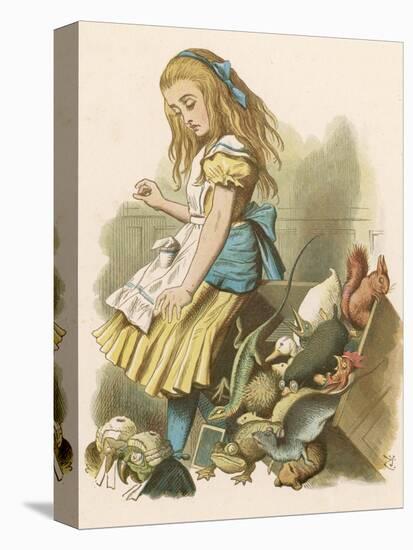 Alice and the Jury-John Tenniel-Stretched Canvas