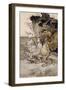 Alice and the Mock Turtle, Illustration from 'Alice's Adventures in Wonderland', 1907-Arthur Rackham-Framed Giclee Print