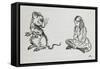 Alice and the Mouse-Arthur Rackham-Framed Stretched Canvas