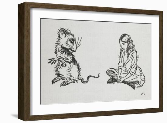 Alice and the Mouse-Arthur Rackham-Framed Giclee Print