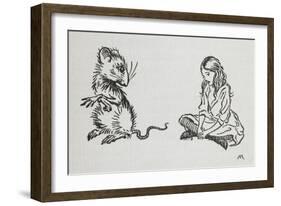 Alice and the Mouse-Arthur Rackham-Framed Giclee Print