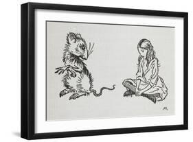 Alice and the Mouse-Arthur Rackham-Framed Giclee Print