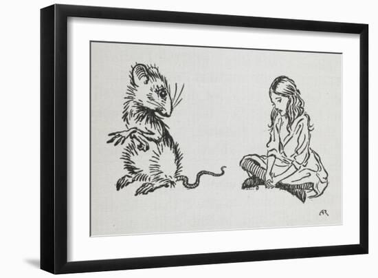 Alice and the Mouse-Arthur Rackham-Framed Giclee Print