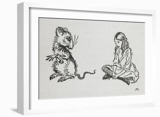 Alice and the Mouse-Arthur Rackham-Framed Giclee Print