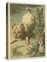 Alice and the Puppy-John Tenniel-Stretched Canvas