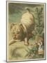 Alice and the Puppy-John Tenniel-Mounted Art Print