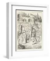 Alice and the Queen of Hearts "Off with Her Head!"-John Tenniel-Framed Photographic Print