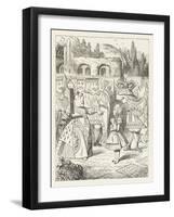 Alice and the Queen of Hearts "Off with Her Head!"-John Tenniel-Framed Photographic Print