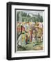 Alice and the Queen of Hearts: "Off with Her Head!"-John Tenniel-Framed Art Print