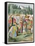 Alice and the Queen of Hearts: "Off with Her Head!"-John Tenniel-Framed Stretched Canvas