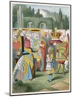 Alice and the Queen of Hearts: "Off with Her Head!"-John Tenniel-Mounted Art Print