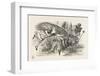 Alice and the Red Queen Fly Hand-In-Hand-John Tenniel-Framed Photographic Print