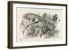 Alice and the Red Queen Fly Hand-In-Hand-John Tenniel-Framed Photographic Print