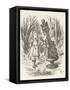 Alice and the Red Queen-John Tenniel-Framed Stretched Canvas