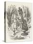 Alice and the Red Queen-John Tenniel-Stretched Canvas