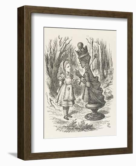 Alice and the Red Queen-John Tenniel-Framed Photographic Print