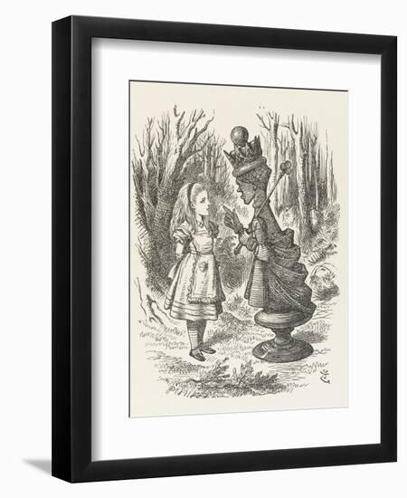 Alice and the Red Queen-John Tenniel-Framed Photographic Print