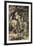 Alice and the White Knight, Illustration from 'Alice in Wonderland' by Lewis Carroll (1832-98)…-John Tenniel-Framed Giclee Print