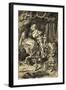 Alice and the White Knight, Illustration from 'Alice in Wonderland' by Lewis Carroll (1832-98)…-John Tenniel-Framed Premium Giclee Print