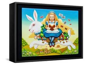 Alice and the White Rabbit, 2013-Frances Broomfield-Framed Stretched Canvas