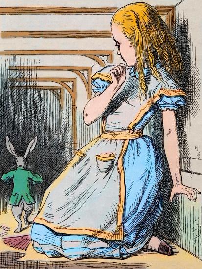 Alice Rabbit Version 'Alice and the White Rabbit. Illustration by John Tenniel from the ...