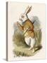 Alice and the White Rabbit-John Tenniel-Stretched Canvas