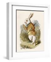 Alice and the White Rabbit-John Tenniel-Framed Photographic Print