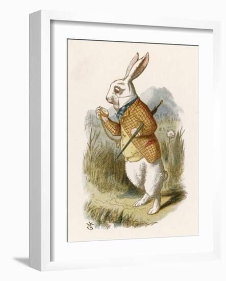 Alice and the White Rabbit-John Tenniel-Framed Photographic Print