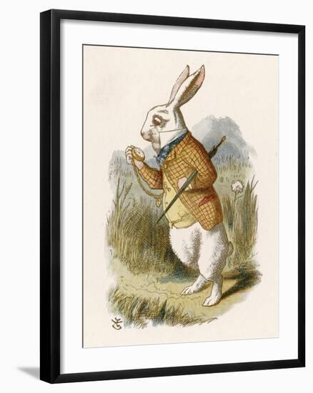 Alice and the White Rabbit-John Tenniel-Framed Photographic Print