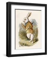 Alice and the White Rabbit-John Tenniel-Framed Premium Photographic Print
