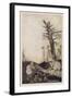 Alice and the White Rabbit-Arthur Rackham-Framed Art Print