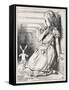 Alice and the White-John Tenniel-Framed Stretched Canvas