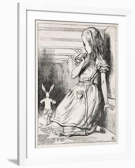 Alice and the White-John Tenniel-Framed Giclee Print