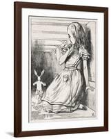 Alice and the White-John Tenniel-Framed Giclee Print