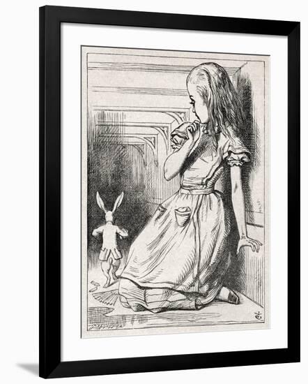 Alice and the White-John Tenniel-Framed Giclee Print