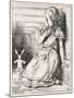 Alice and the White-John Tenniel-Mounted Giclee Print