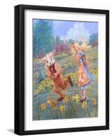Alice and White Rabbit-Judy Mastrangelo-Framed Giclee Print