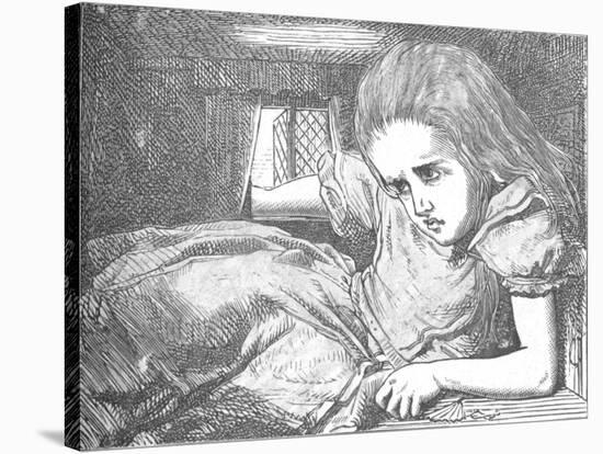 'Alice, as she grows larger', 1889-John Tenniel-Stretched Canvas