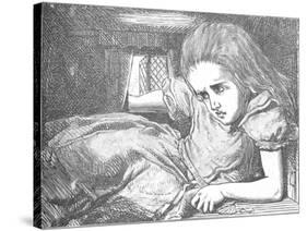 'Alice, as she grows larger', 1889-John Tenniel-Stretched Canvas
