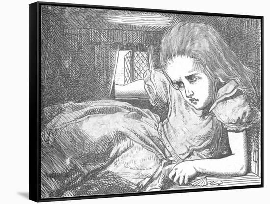 'Alice, as she grows larger', 1889-John Tenniel-Framed Stretched Canvas