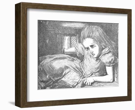 'Alice, as she grows larger', 1889-John Tenniel-Framed Giclee Print
