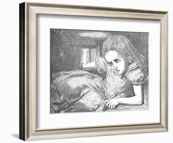 'Alice, as she grows larger', 1889-John Tenniel-Framed Giclee Print