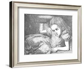 'Alice, as she grows larger', 1889-John Tenniel-Framed Giclee Print