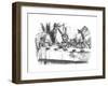 'Alice at the Mad Hatter's tea party', 1889-John Tenniel-Framed Giclee Print