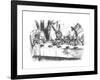 'Alice at the Mad Hatter's tea party', 1889-John Tenniel-Framed Giclee Print